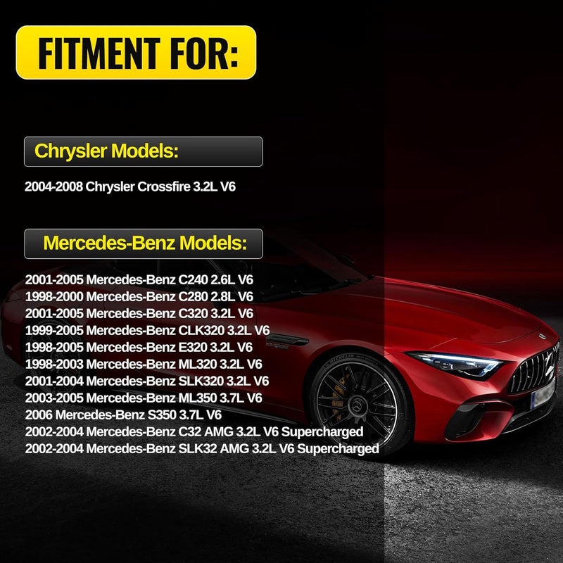C-Tzu مستشعر تدفق الهواء الكتلي MAF لسيارات مرسيدس بنز C240 C280 C320 CLK320 E320 ML320 SLK320 ML350 S350 C32 AMG SLK32 AMG من 1998-2008 و كرايسلر كروس فاير 2004-2008، 0280217515 1120940048 0000940948 - Image 3
